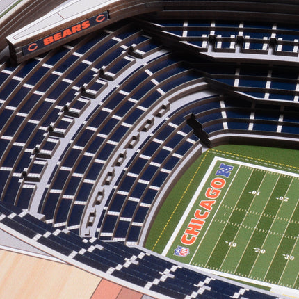 Chicago Bears 25 Layer Stadium Art