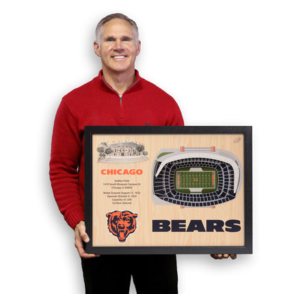 Chicago Bears 25 Layer Stadium Art