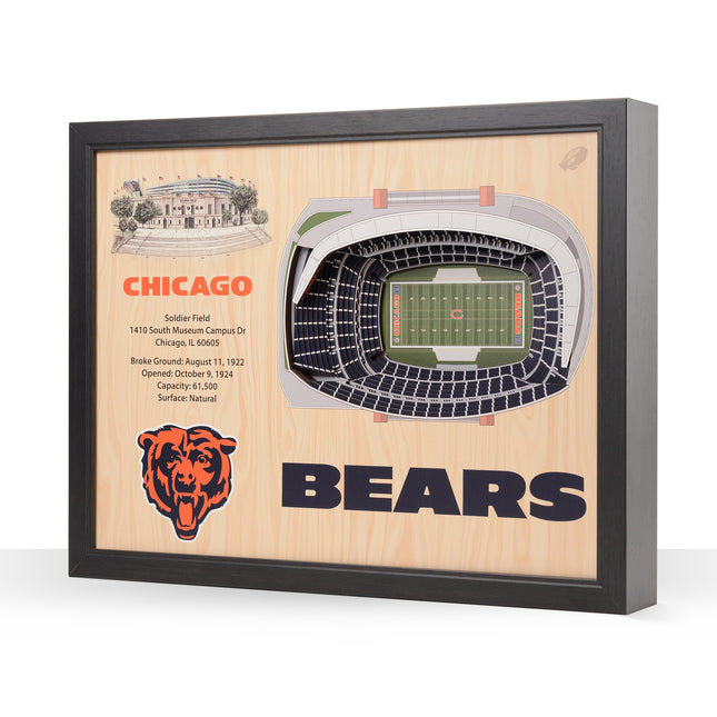 Chicago Bears 25 Layer Stadium Art