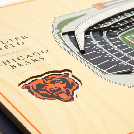 Chicago Bears 5-Layer 3D StadiumView Wall Art