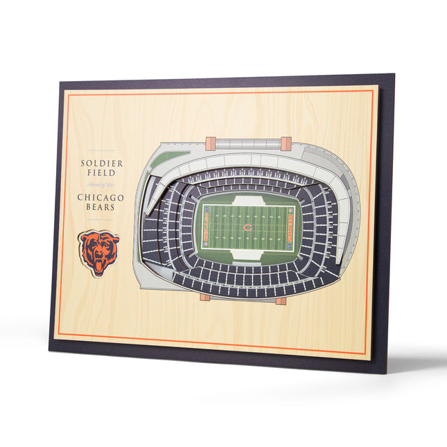 Chicago Bears 5-Layer 3D StadiumView Wall Art