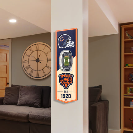 Chicago Bears 3D Stadium 6x19 Banners