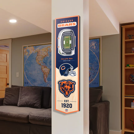 Chicago Bears 8x32 3D Stadium Banner