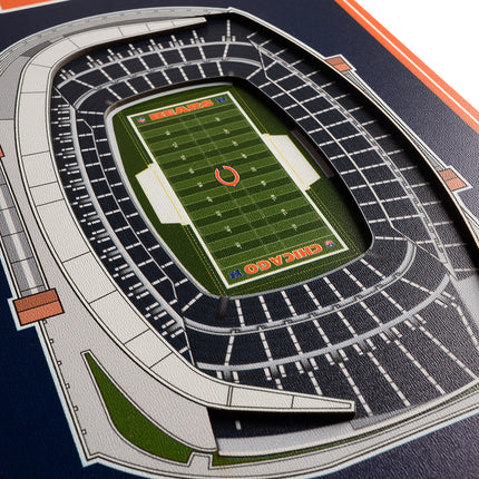 Chicago Bears 8x32 3D Stadium Banner