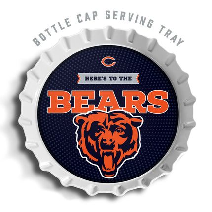 Chicago Bears Bottle Cap Serving Tray