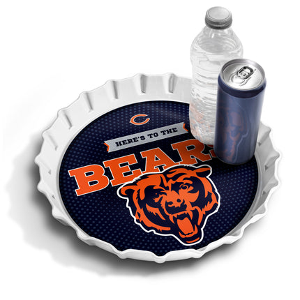 Chicago Bears Bottle Cap Serving Tray