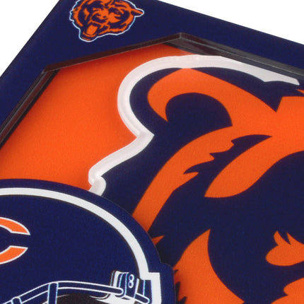 Chicago Bears 3D Logo Series Coasters