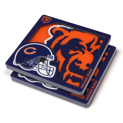 Chicago Bears 3D Logo Series Coasters
