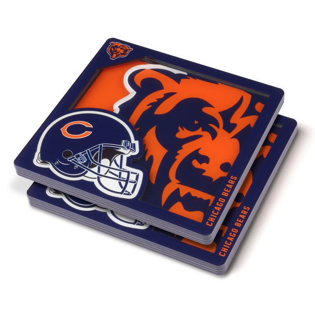 Chicago Bears 3D Logo Series Coasters