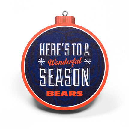 Chicago Bears 3D Logo Series Ornament