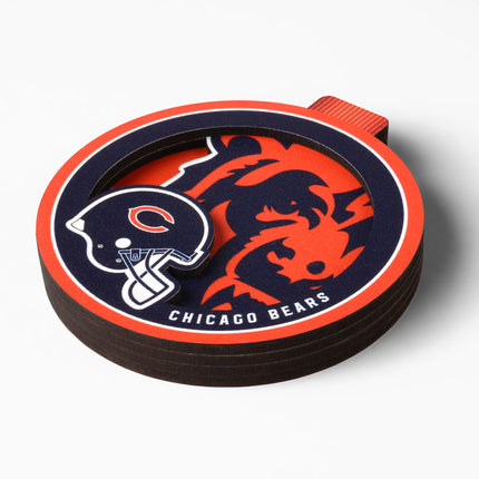 Chicago Bears 3D Logo Series Ornament