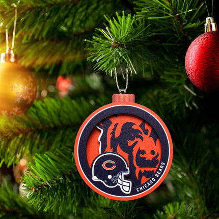 Chicago Bears 3D Logo Series Ornament
