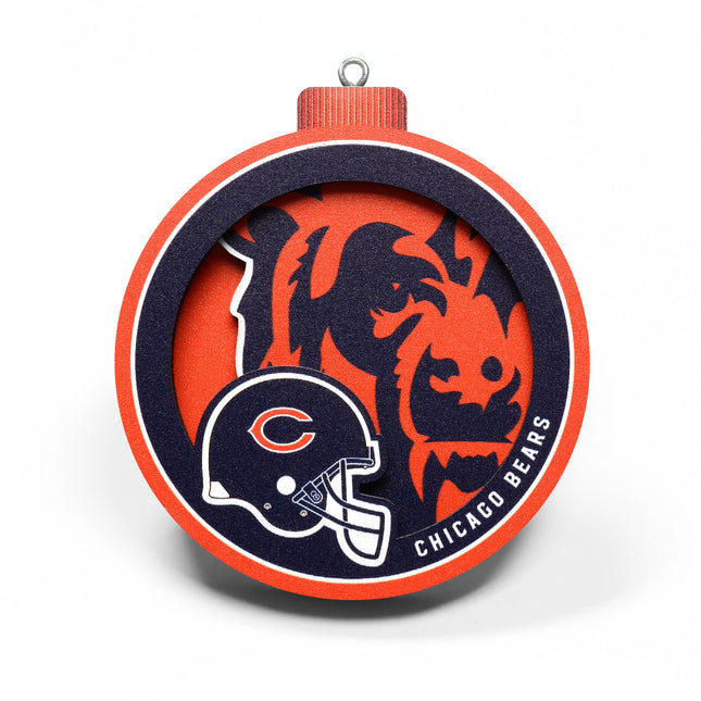 Chicago Bears 3D Logo Series Ornament