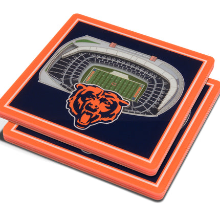Chicago Bears 3D Stadium View Coasters