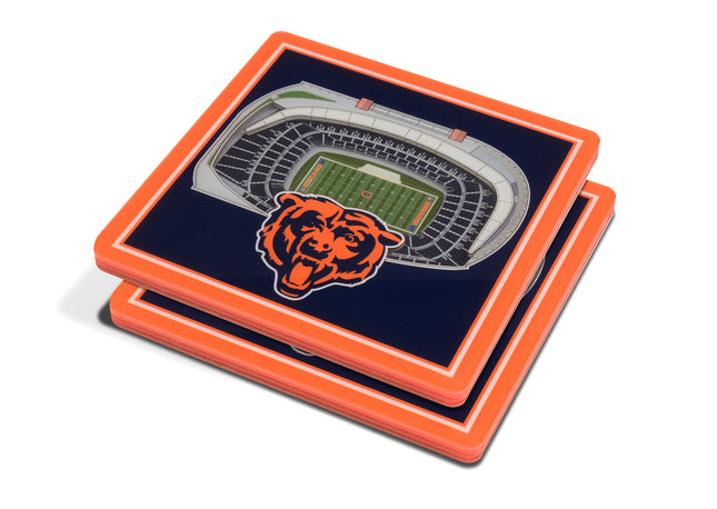 Chicago Bears 3D Stadium View Coasters