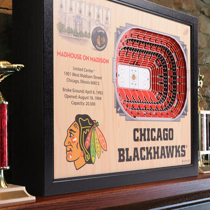 Chicago Blackhawks 25 Layer Arena Art