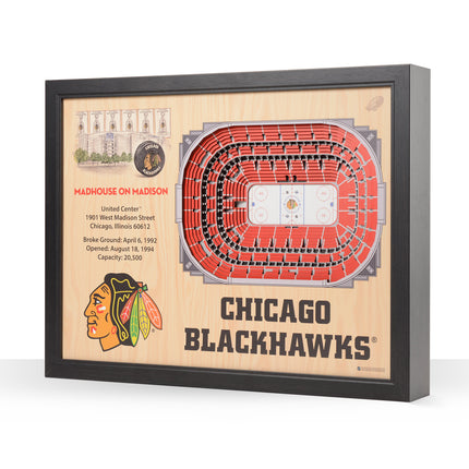 Chicago Blackhawks 25 Layer Arena Art