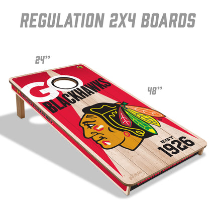 Chicago Blackhawks 2x4 Cornhole