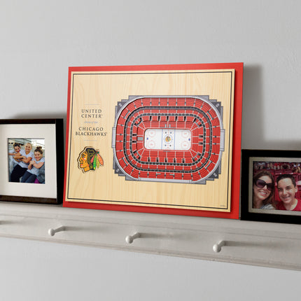 Chicago Blackhawks 5-Layer 3D StadiumView Wall Art