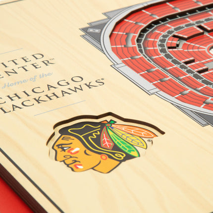 Chicago Blackhawks 5-Layer 3D StadiumView Wall Art