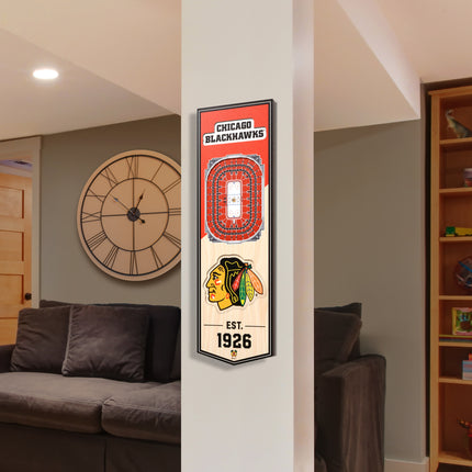Chicago Blackhawks 3D Stadium 6x19 Banners