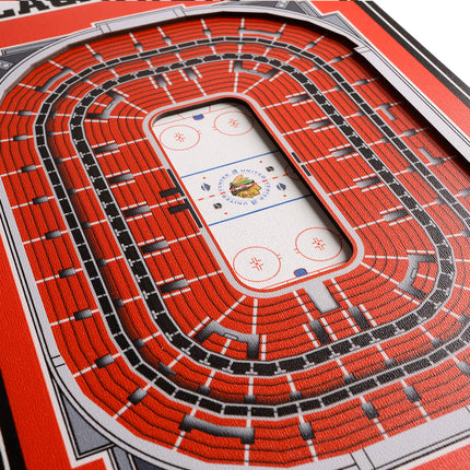 Chicago Blackhawks 8x32 3D Stadium Banner