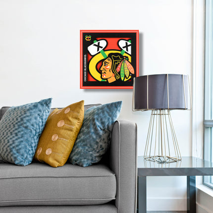 Chicago Blackhawks 3D Logo Series Wall Art - 12x12
