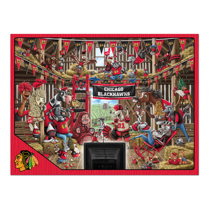 Chicago Blackhawks Barnyard Fans Puzzle - 500 PC
