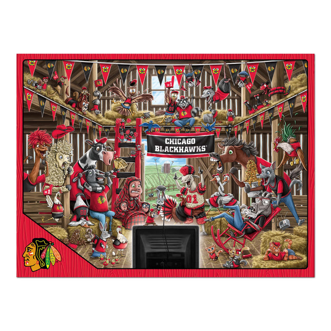 Chicago Blackhawks Barnyard Fans Puzzle - 500 PC