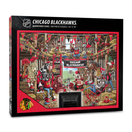 Chicago Blackhawks Barnyard Fans Puzzle - 500 PC