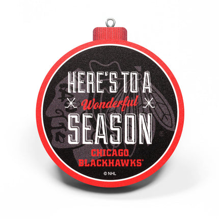 Chicago Blackhawks 3D Logo Series Ornament