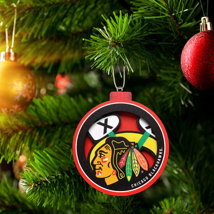 Chicago Blackhawks 3D Logo Series Ornament