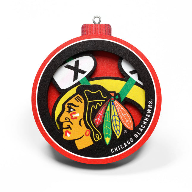 Chicago Blackhawks 3D Logo Series Ornament