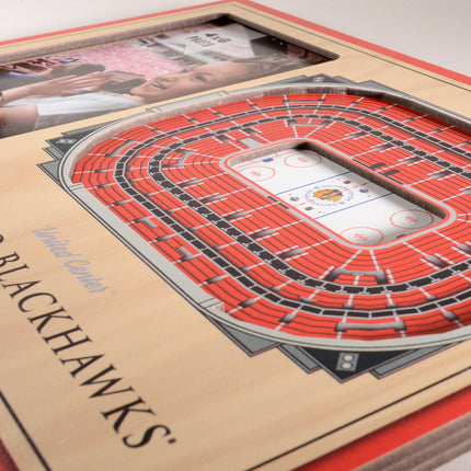 Chicago Blackhawks 3D StadiumView Picture Frame