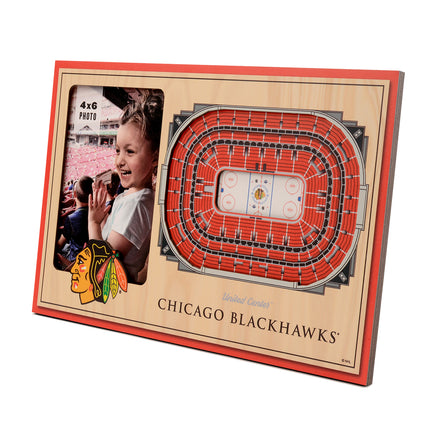 Chicago Blackhawks 3D StadiumView Picture Frame