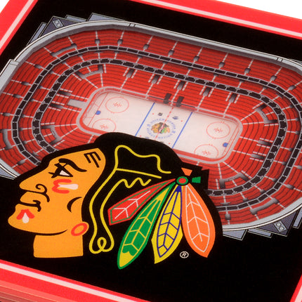 Chicago Blackhawks 3D Stadium View Coasters