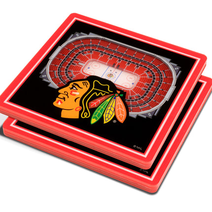 Chicago Blackhawks 3D Stadium View Coasters