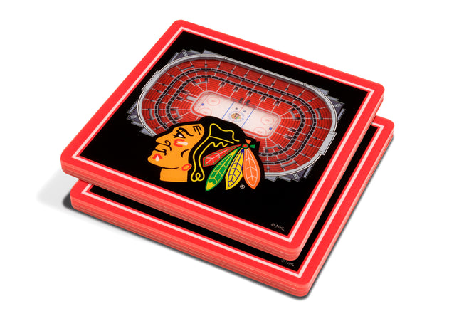 Chicago Blackhawks 3D Stadium View Coasters