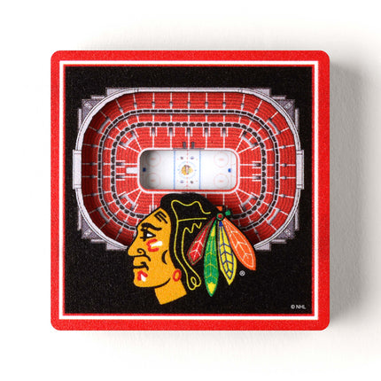 Chicago Blackhawks 3D StadiumView Magnets