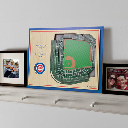Chicago Cubs 5-Layer 3D StadiumView Wall Art