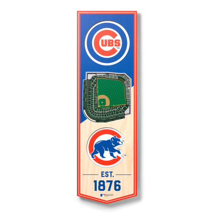 Chicago Cubs 3D Stadium 6x19 Banners