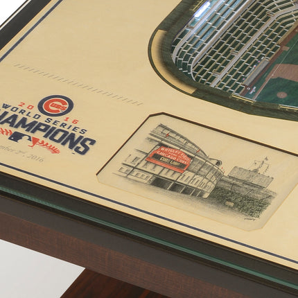 Chicago Cubs 25-Layer StadiumView End Table
