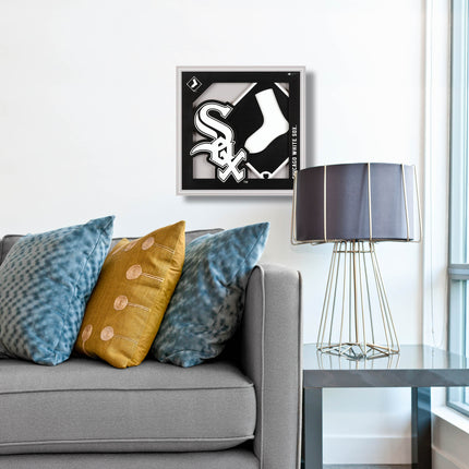 Chicago White Sox 3D Logo Series Wall Art - 12x12