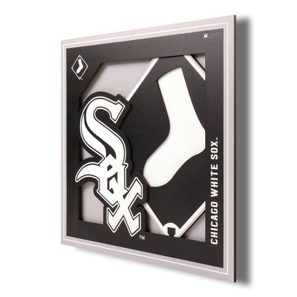 Chicago White Sox 3D Logo Series Wall Art - 12x12