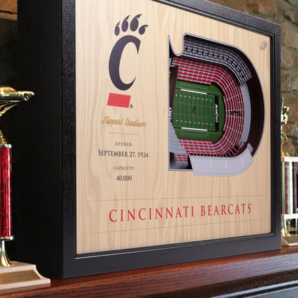 Cincinnati Bearcats  25-Layer StadiumViews 3D Wall Art