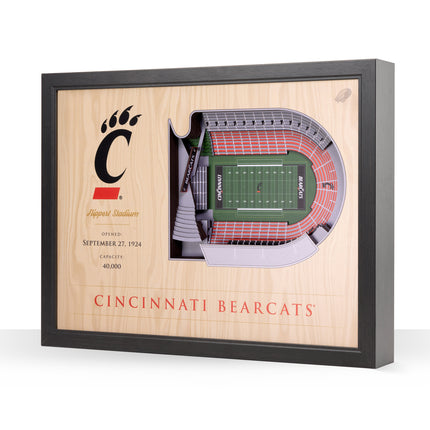 Cincinnati Bearcats  25-Layer StadiumViews 3D Wall Art