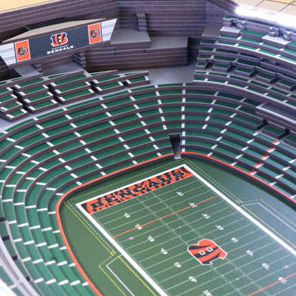 Cincinnati Bengals 25 Layer Stadium View Lighted End Table