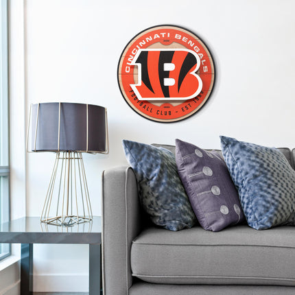 Cincinnati Bengals 3DX Circle Backer Wall Art
