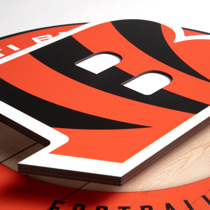 Cincinnati Bengals 3DX Circle Backer Wall Art