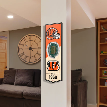 Cincinnati Bengals 3D Stadium 6x19 Banners